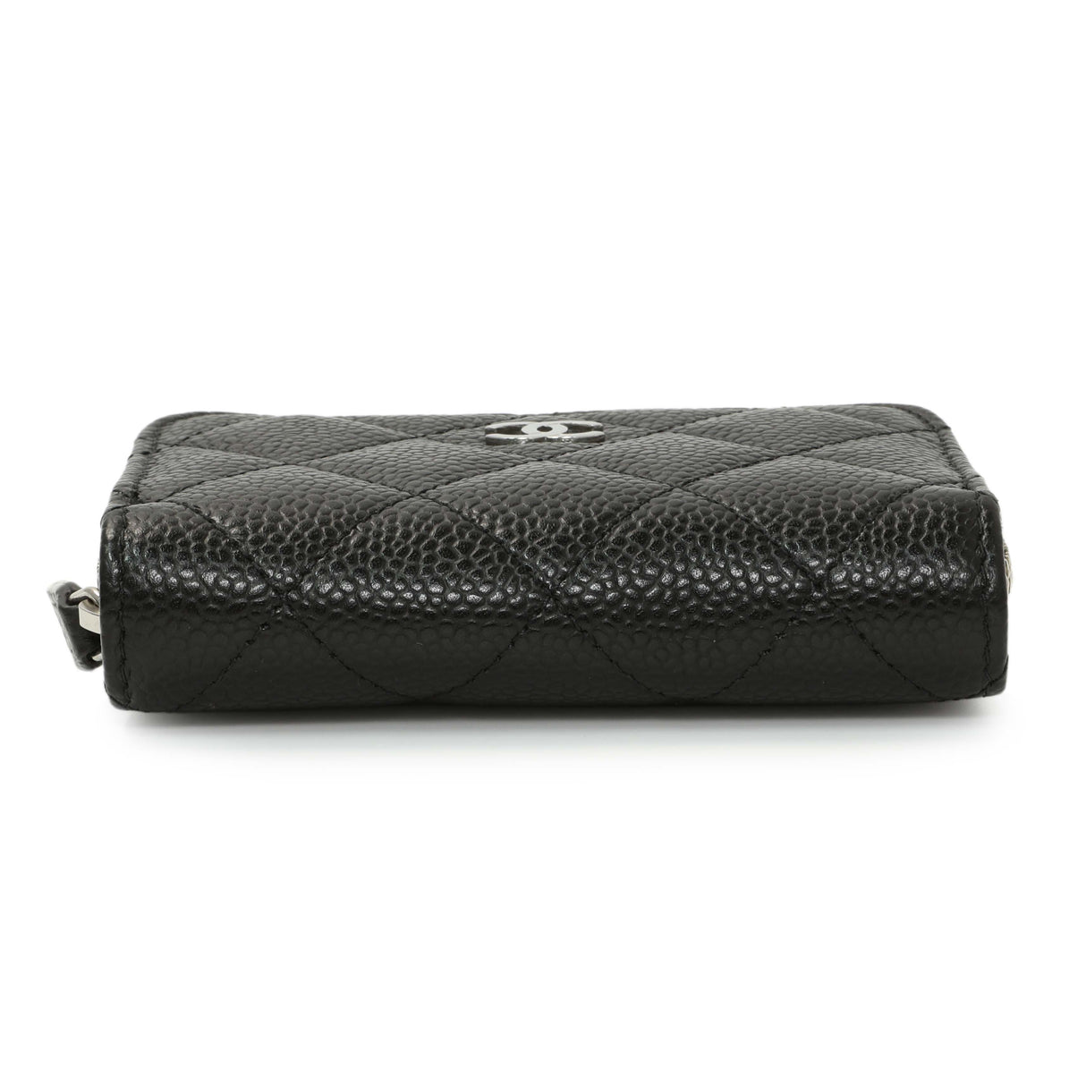 Chanel Black Quilted Caviar Zip Coin Purse Accessories Chanel