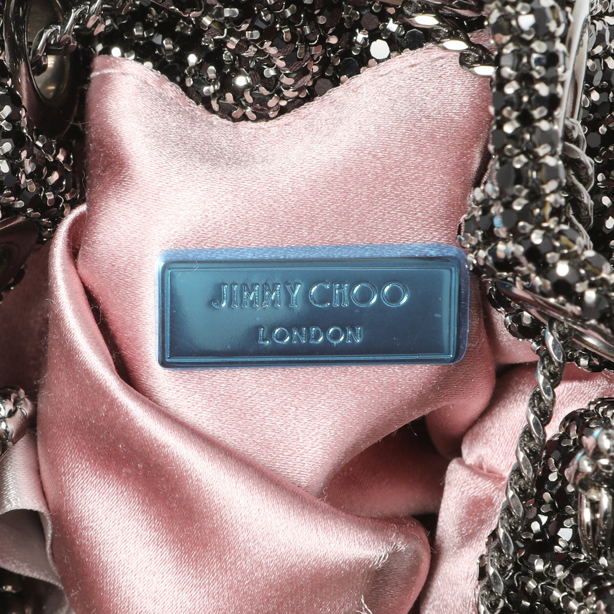 Jimmy Choo Black Crystal Mesh Micro Bon Bon Handbags Jimmy Choo