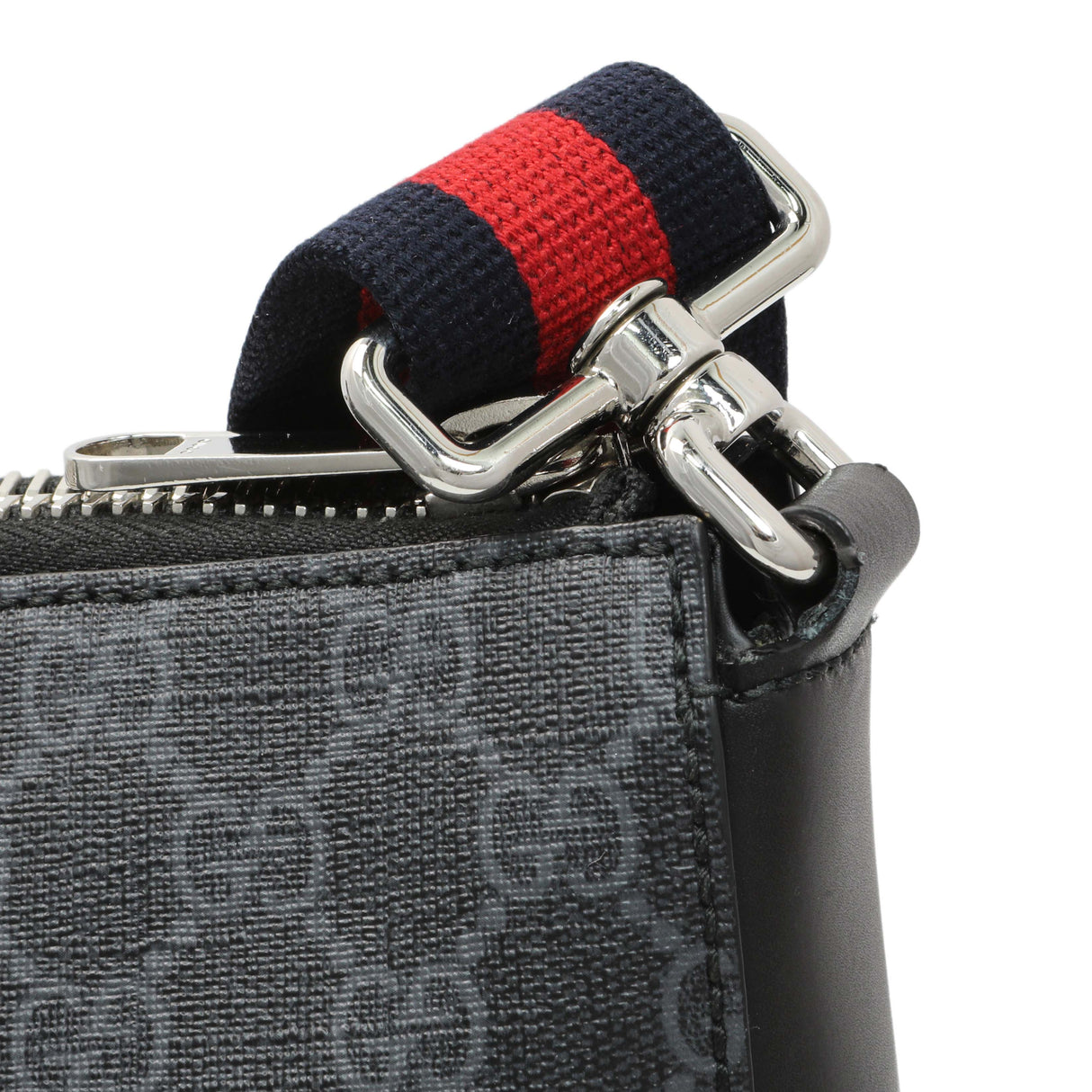 Gucci GG Supreme Monogram Web Small Flat Messenger Bag Gucci