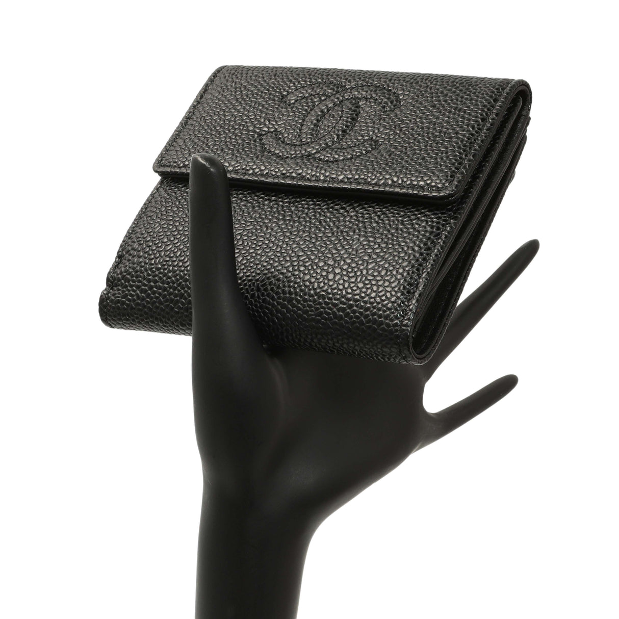 Chanel Black Caviar Timeless Compact Wallet Accessories Chanel