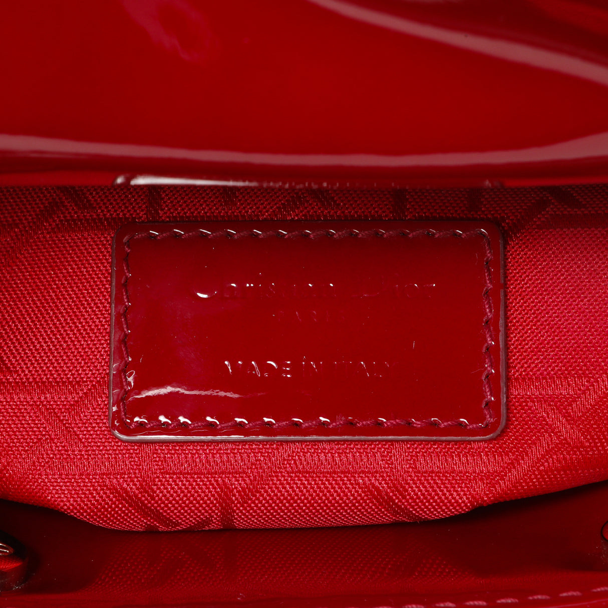 Christian Dior Red Patent Cannage Mini Lady Dior Handbags Christian Dior