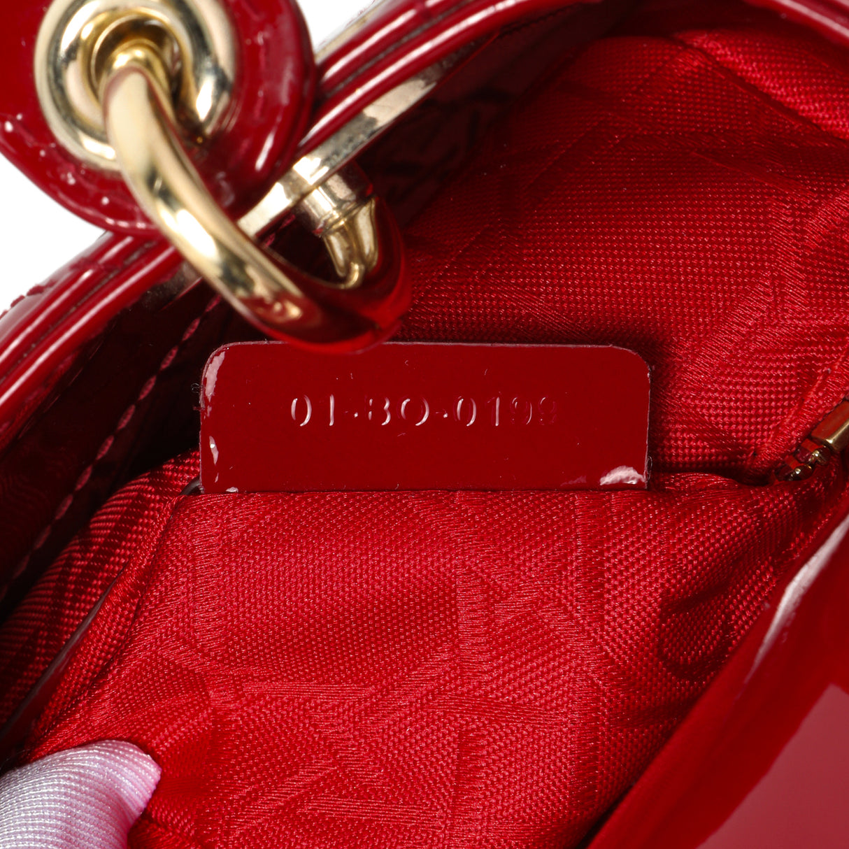 Christian Dior Red Patent Cannage Mini Lady Dior Handbags Christian Dior