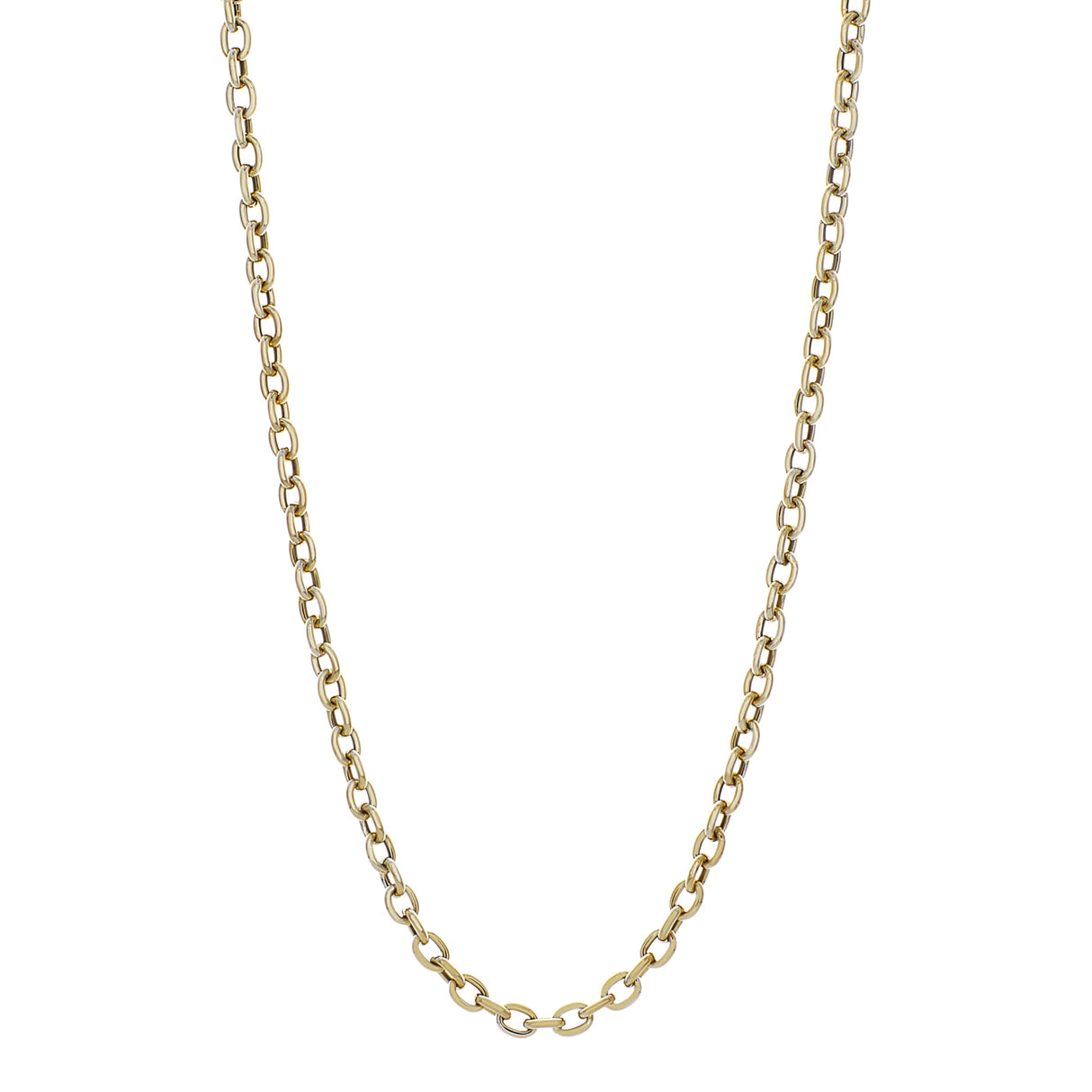 18K Yellow Gold Rolo Chain Necklace Fine Jewellery Modaselle