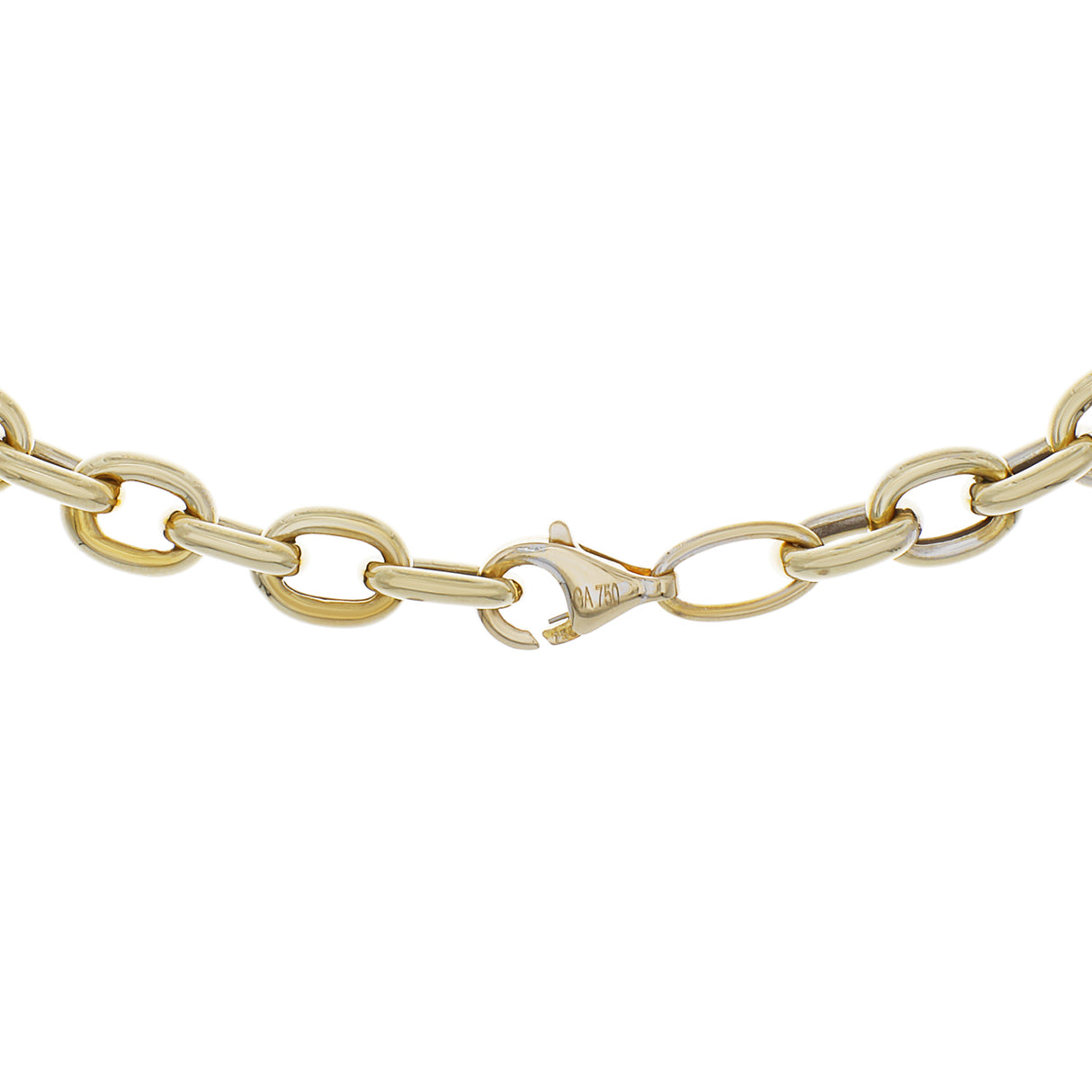 18K Yellow Gold Rolo Chain Necklace Fine Jewellery Modaselle