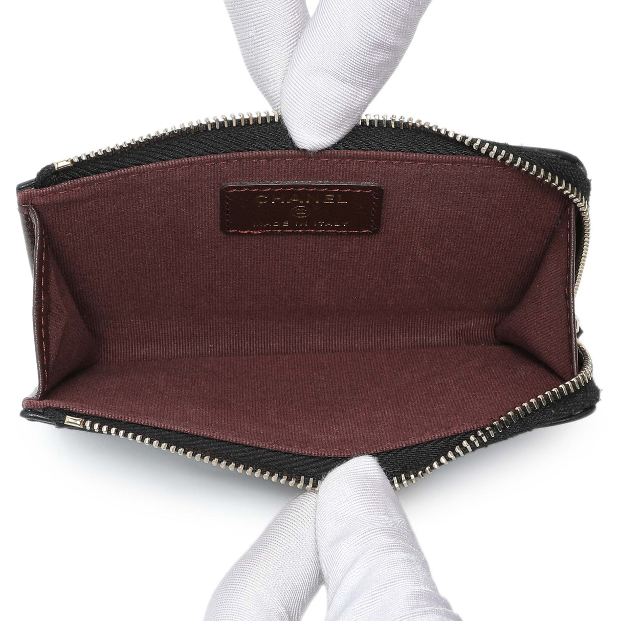 Chanel Black Quilted Lambskin CC Zip Around Card Holder Accessories Chanel
