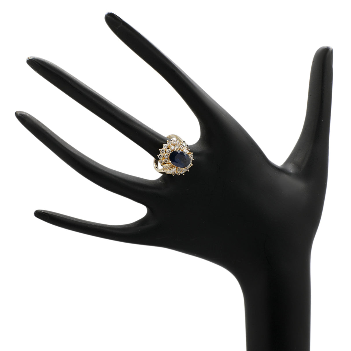 18K Yellow Gold 3.06 Carat Sapphire Ring Fine Jewellery Modaselle