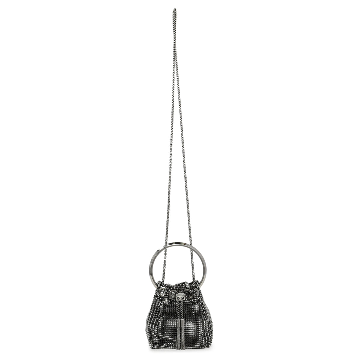 Jimmy Choo Black Crystal Mesh Micro Bon Bon Handbags Jimmy Choo