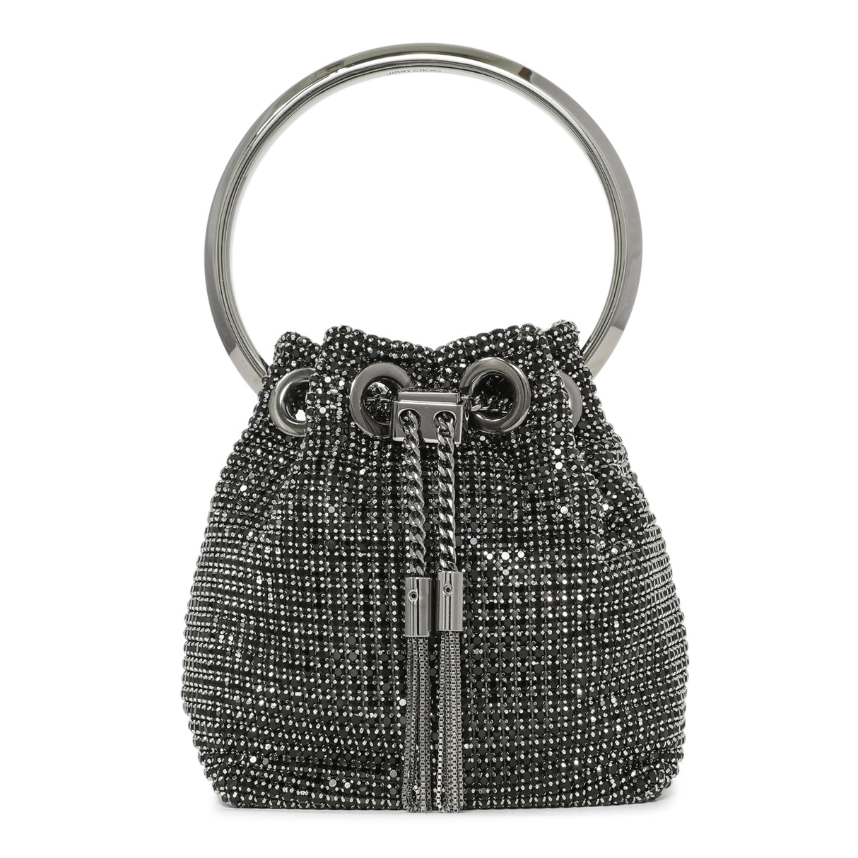 Jimmy Choo Black Crystal Mesh Micro Bon Bon Handbags Jimmy Choo
