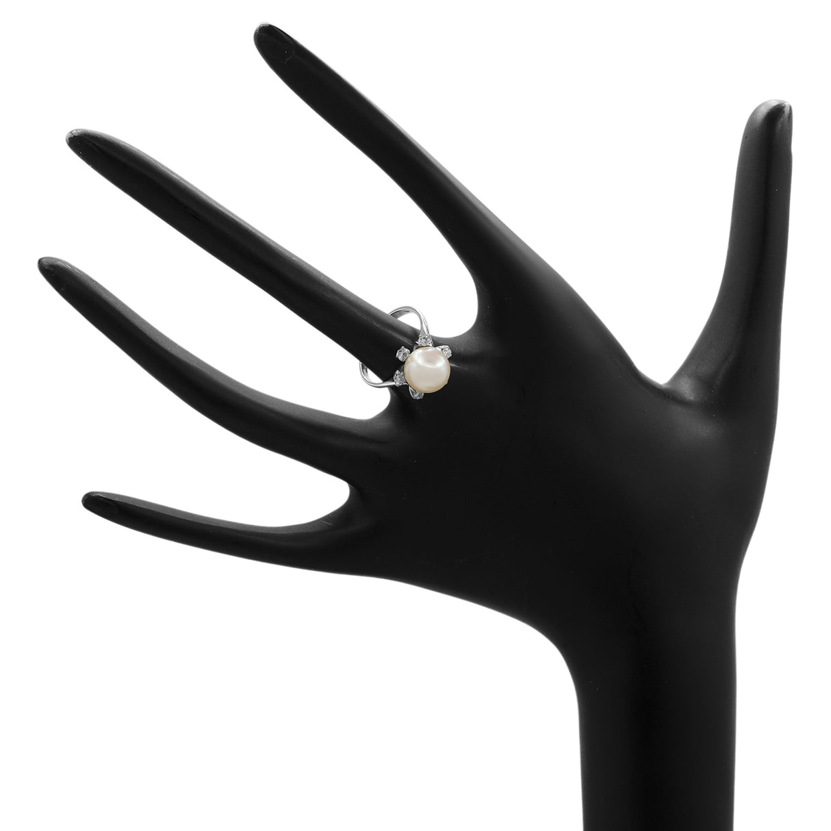 14K White Gold Akoya Pearl Ring Fine Jewellery Modaselle