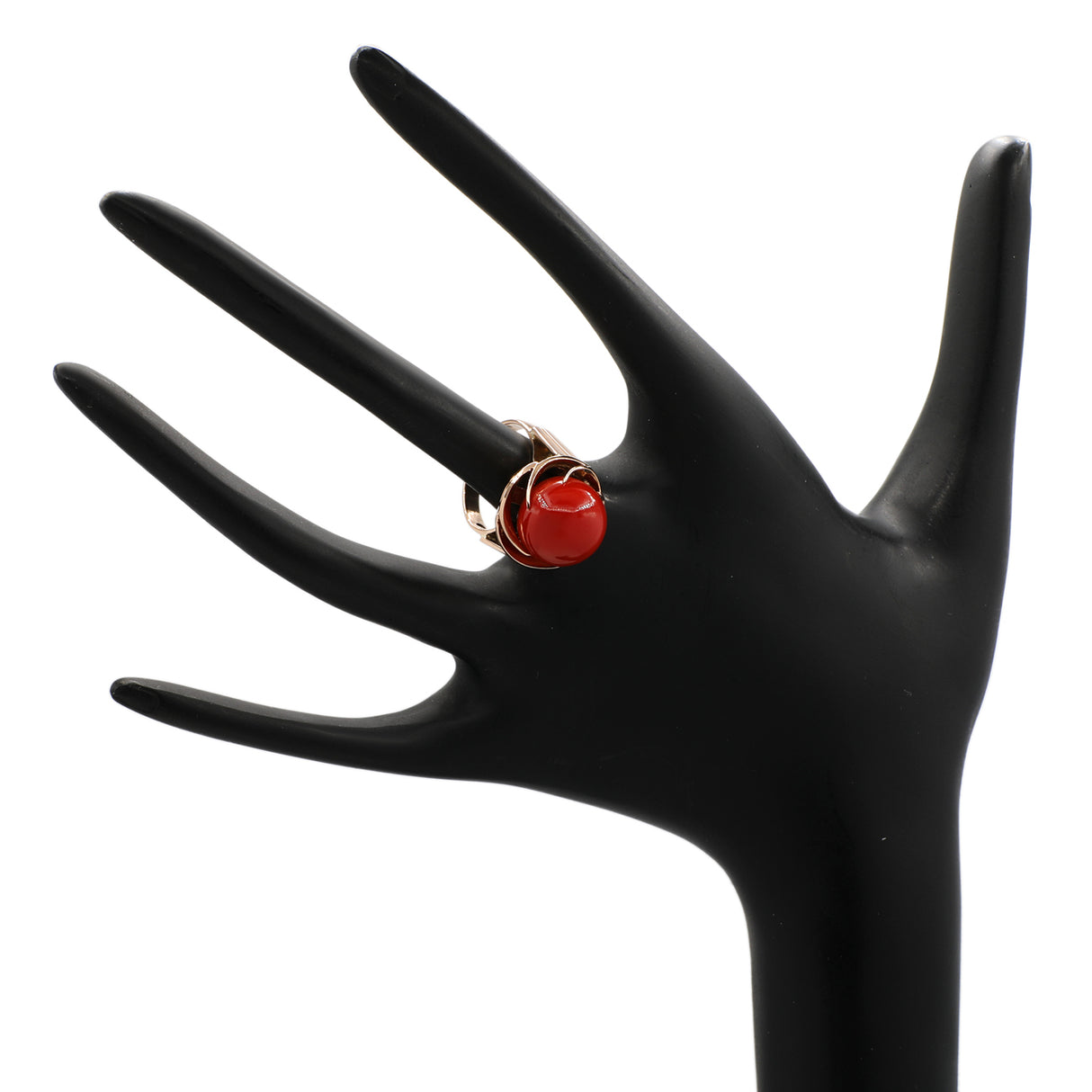 14K Rose Gold Coral Ring Fine Jewellery Modaselle