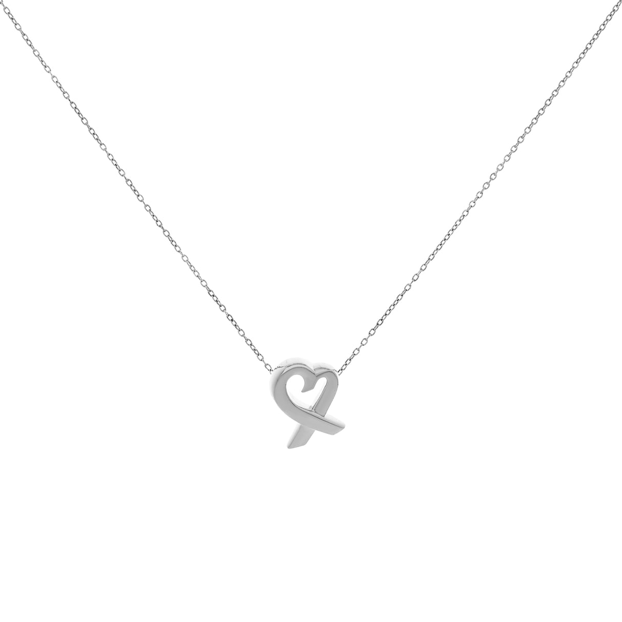 Tiffany & Co. Sterling Silver Small Loving Heart Pendant Necklace Designer Jewellery Tiffany and Co