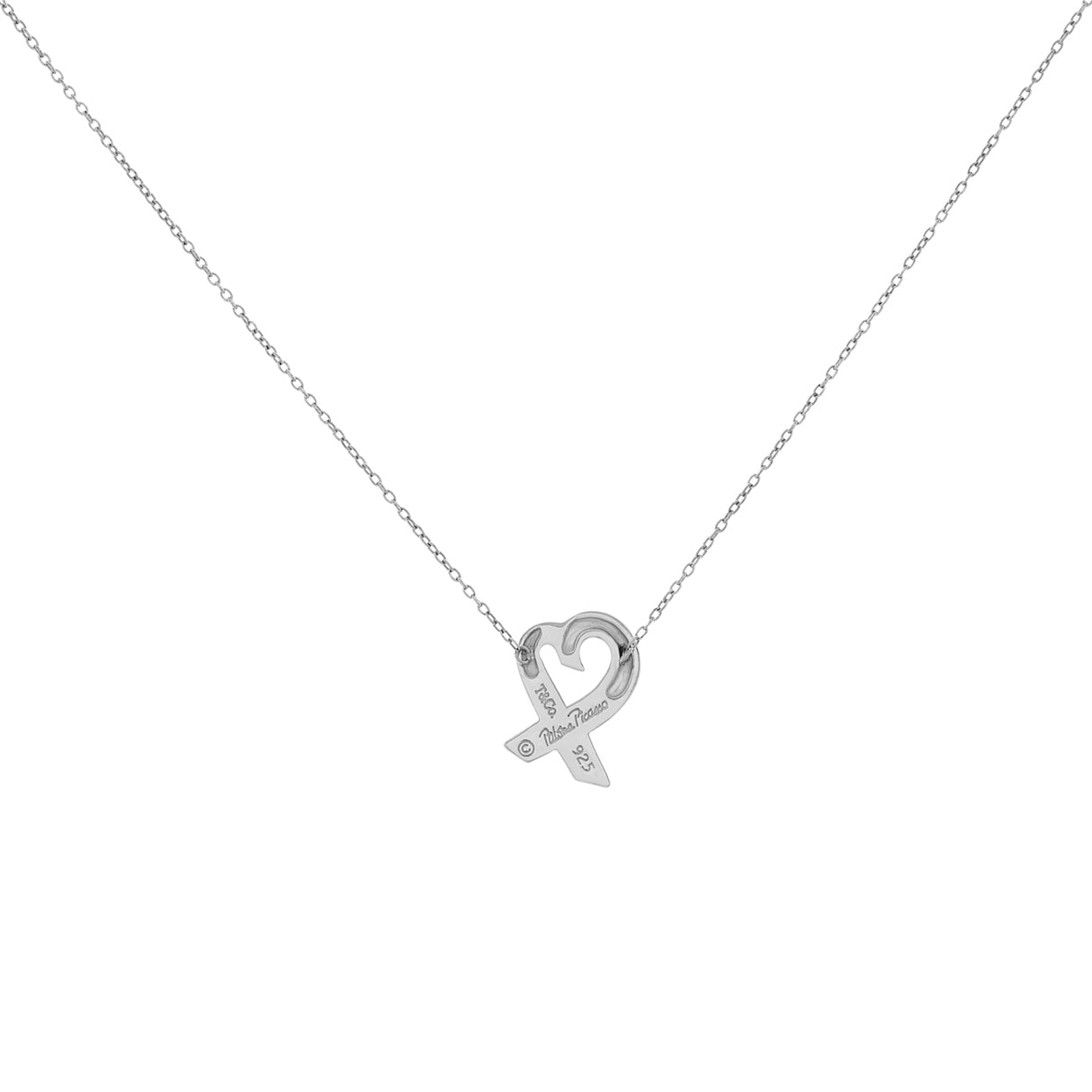 Tiffany & Co. Sterling Silver Small Loving Heart Pendant Necklace Designer Jewellery Tiffany and Co