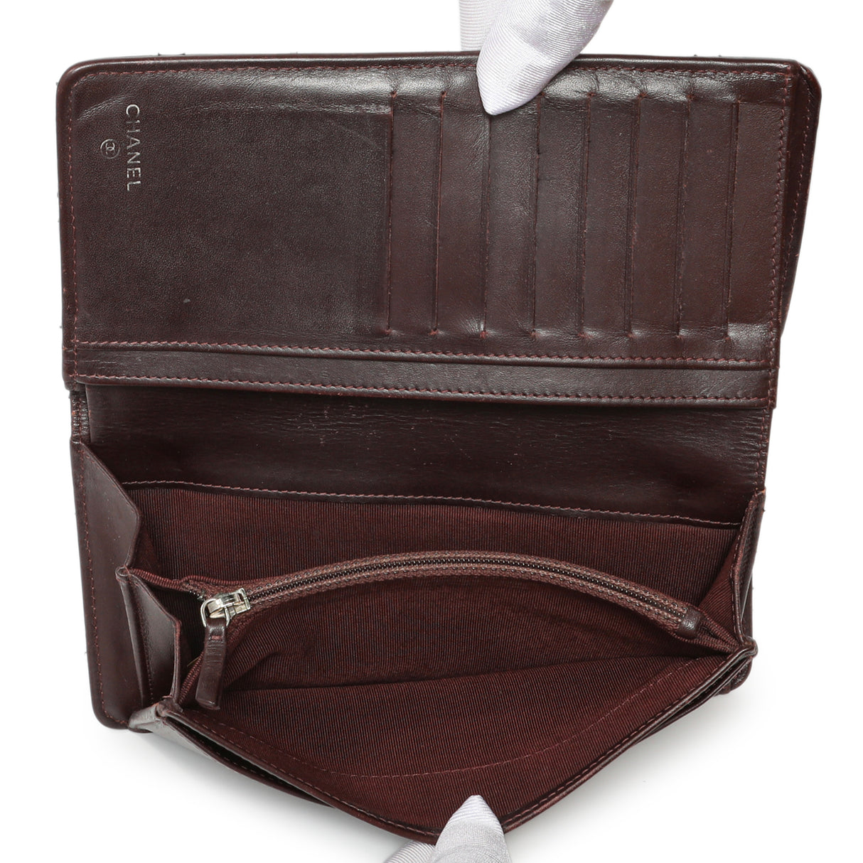 Chanel Black Quilted Caviar Yen Wallet Accessories Chanel