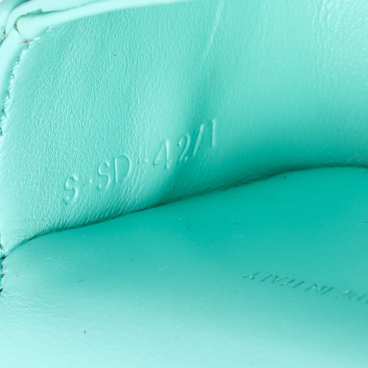 Celine Turquoise Shiny Calfskin Triomphe Airpods Case Accessories Celine