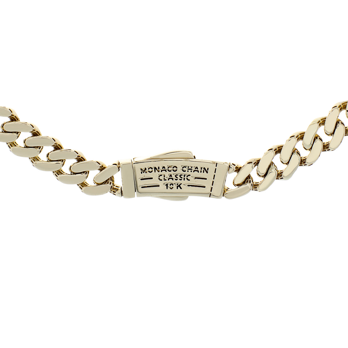 10K Yellow Gold Monaco Diamond Cut Curb Link Chain Fine Jewellery Modaselle