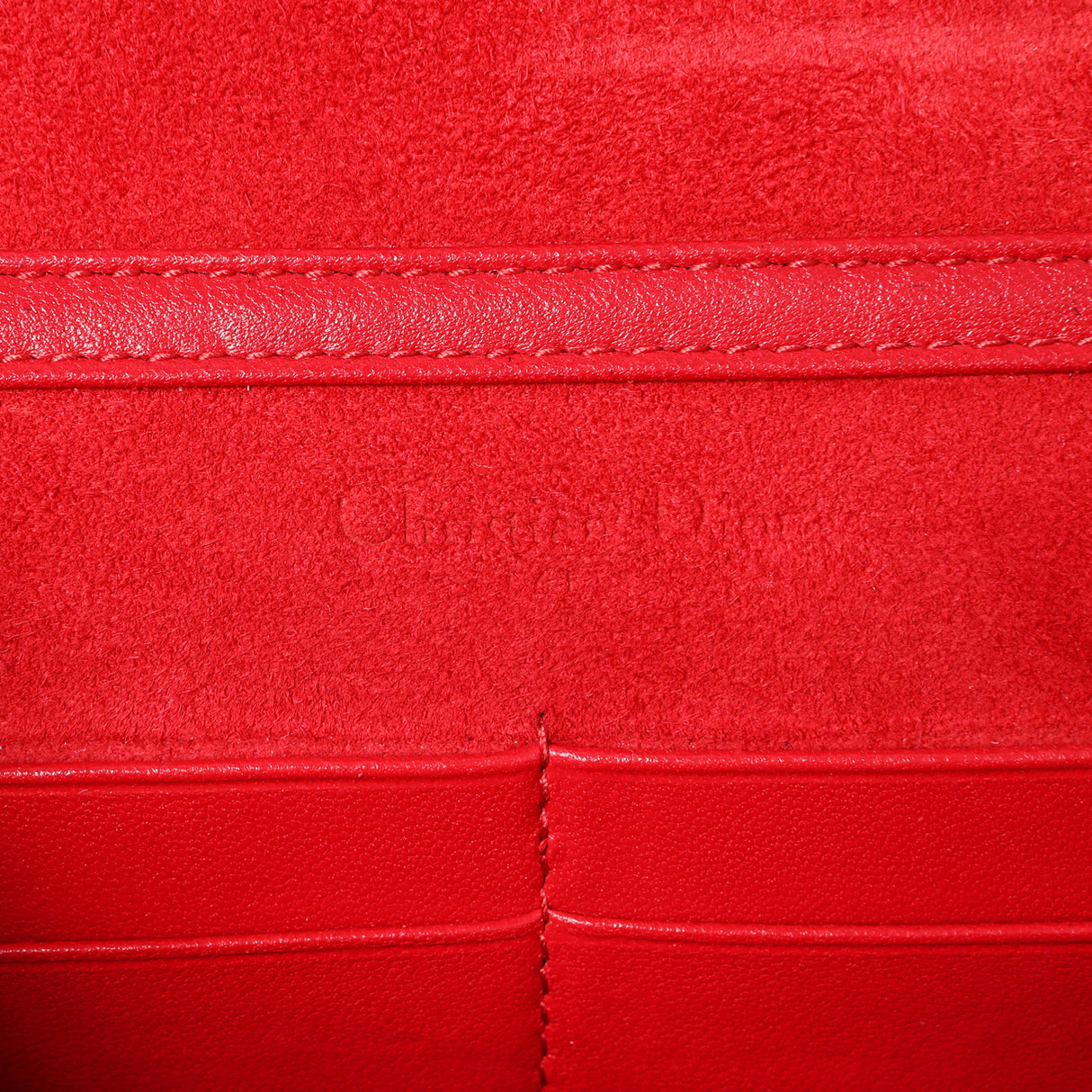 Christian Dior Red Calfskin Diorama Wallet On Chain Handbags Christian Dior