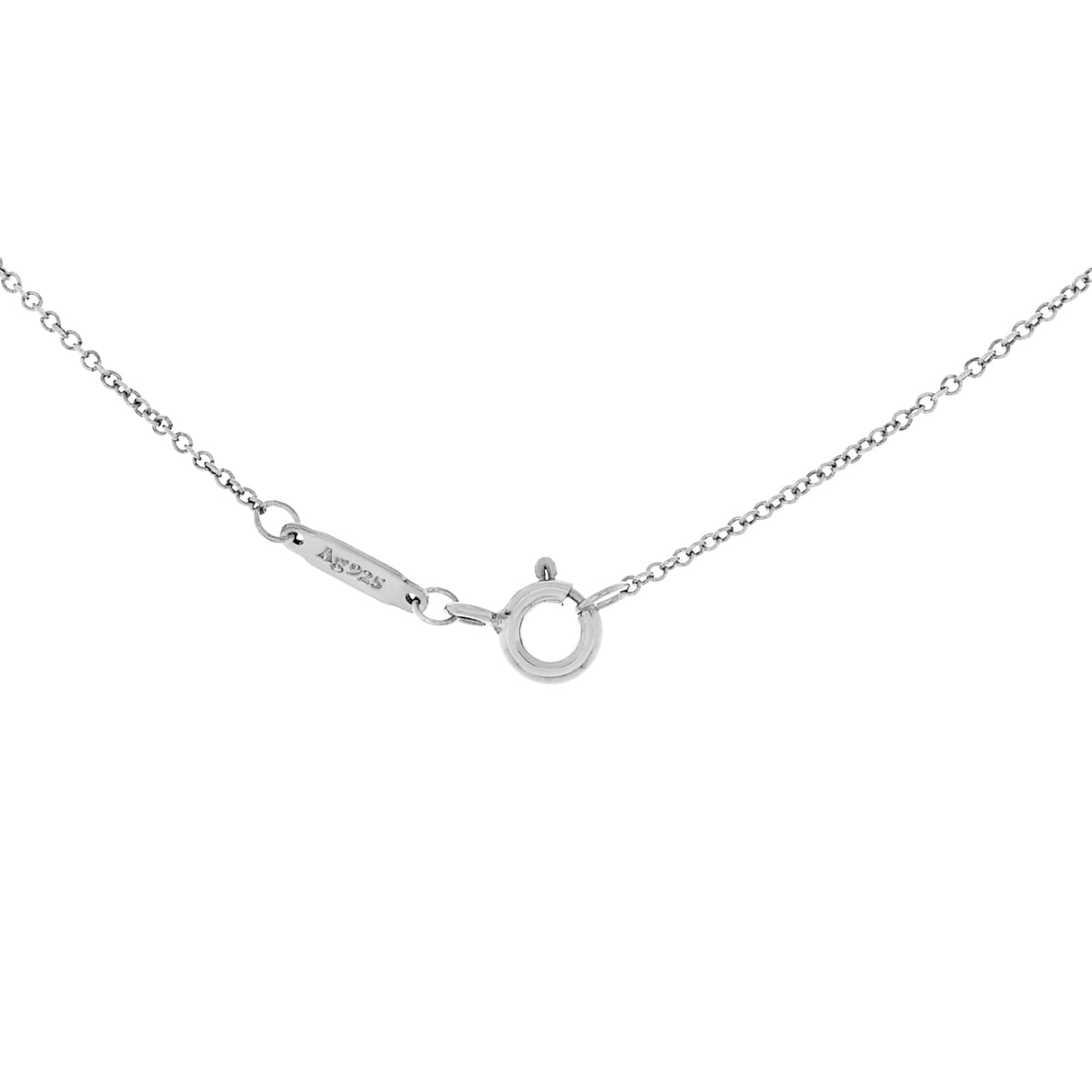 Tiffany & Co. Sterling Silver Diamond Mini Return to Tiffany Double Heart Necklace Accessories Tiffany and Co