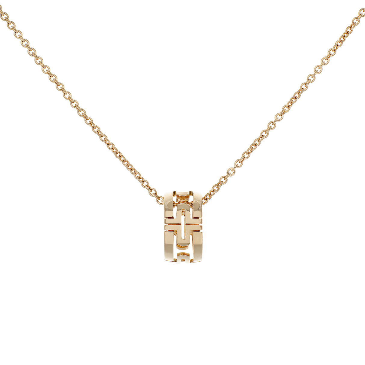 Bulgari 18K Yellow Gold Parentesi Pendant Necklace Designer Jewellery Bulgari
