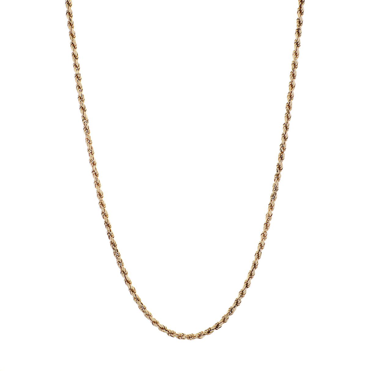 14K Yellow Gold Rope Chain Fine Jewellery Modaselle