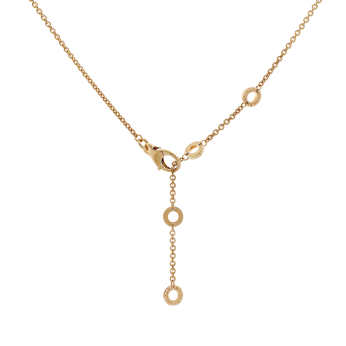Bulgari 18K Yellow Gold Parentesi Pendant Necklace Designer Jewellery Bulgari