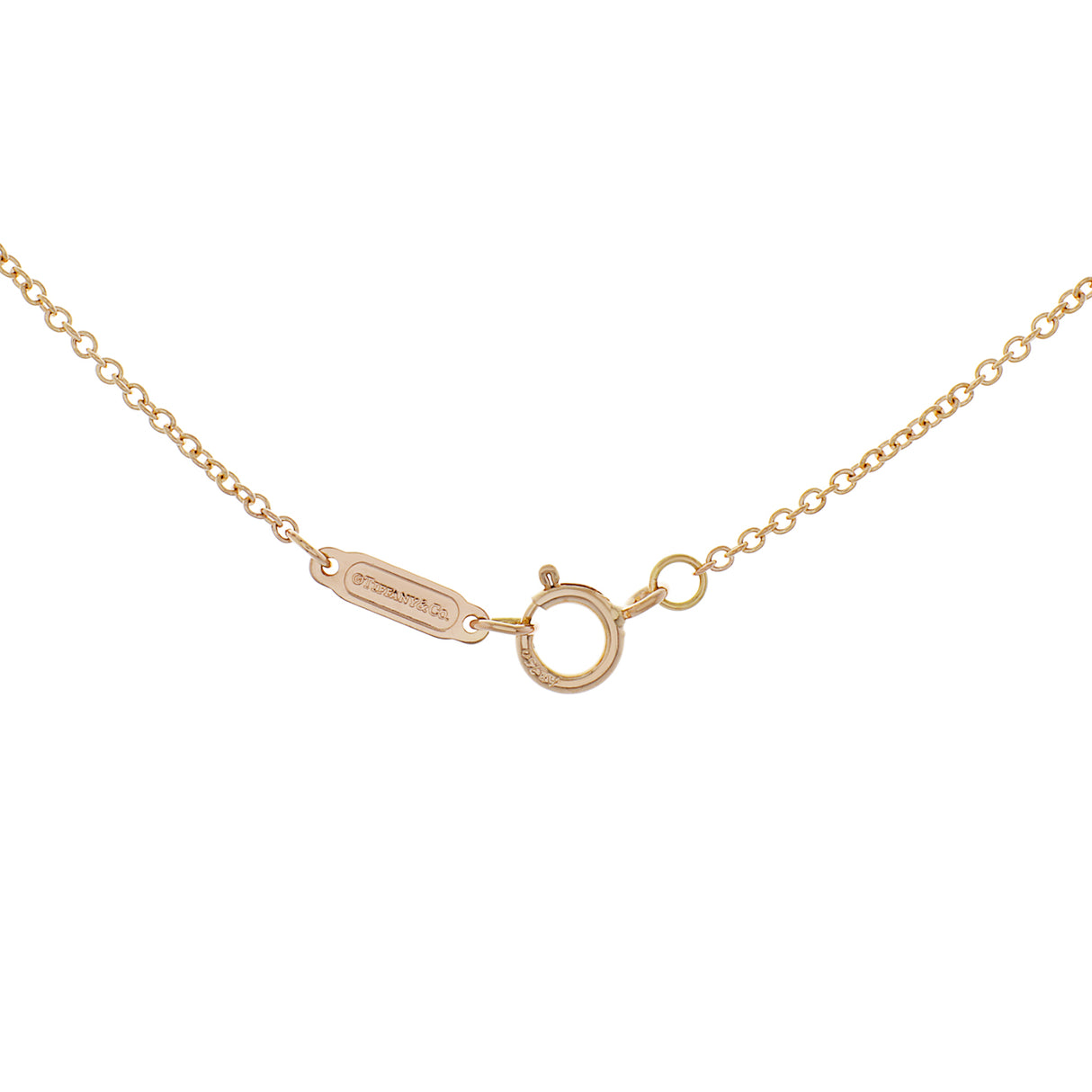 Tiffany & Co. 18K Rose Gold Diamond Small T Smile Pendant Designer Jewellery Tiffany and Co