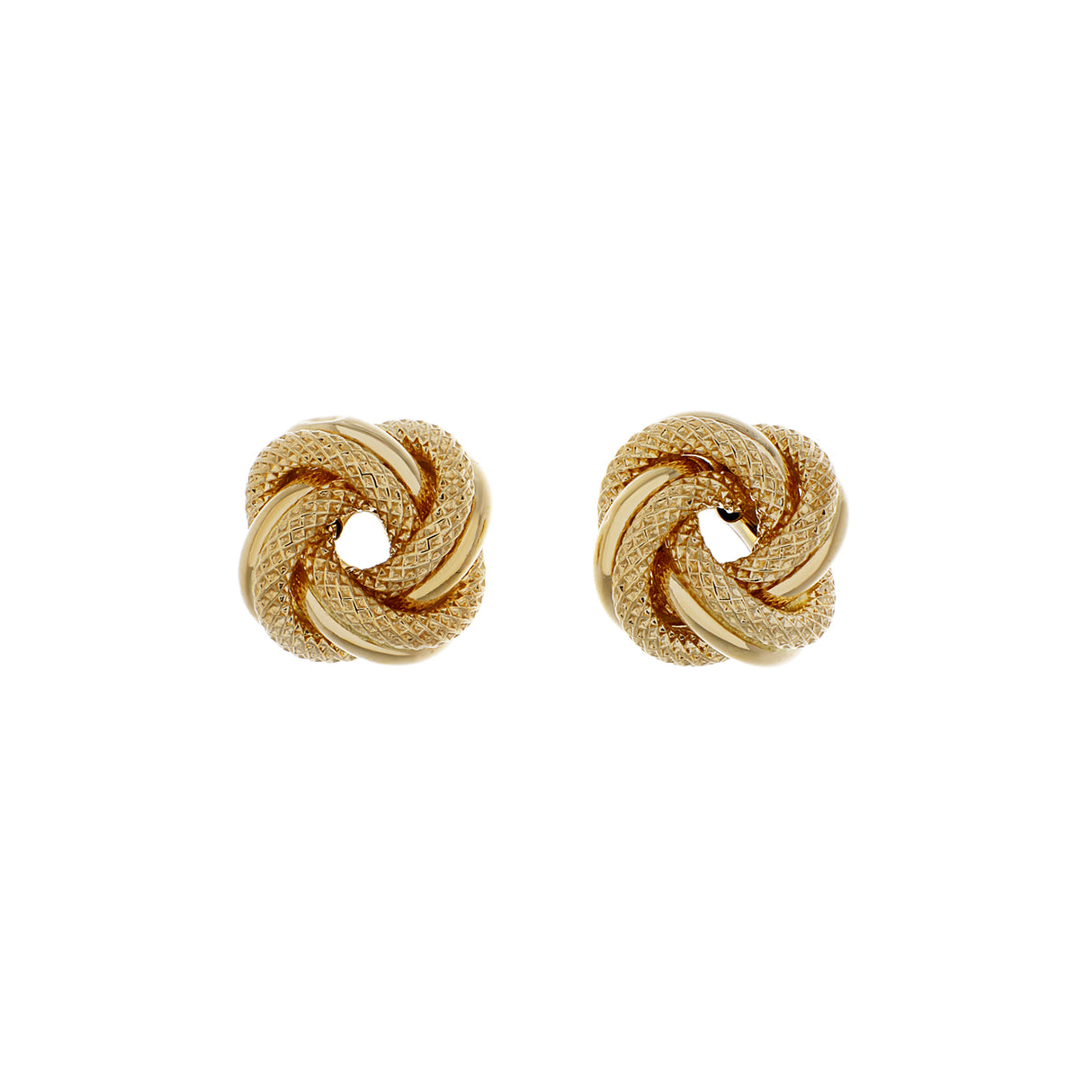18K Yellow Gold Knot Earrings Fine Jewellery Modaselle
