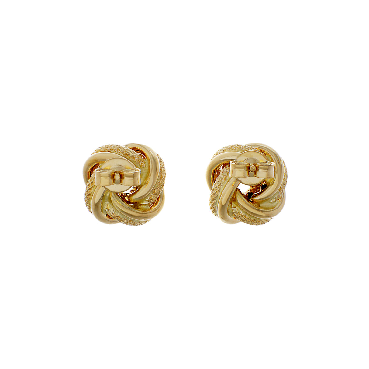 18K Yellow Gold Knot Earrings Fine Jewellery Modaselle