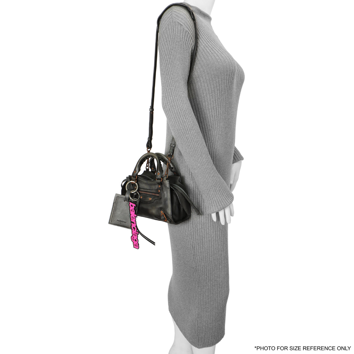 Balenciaga Black Used Calfskin Mini Neo City Handbags Balenciaga