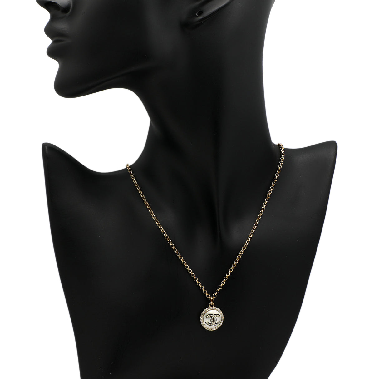 Chanel Round CC Pearl Crystal Pendant Designer Jewellery Chanel