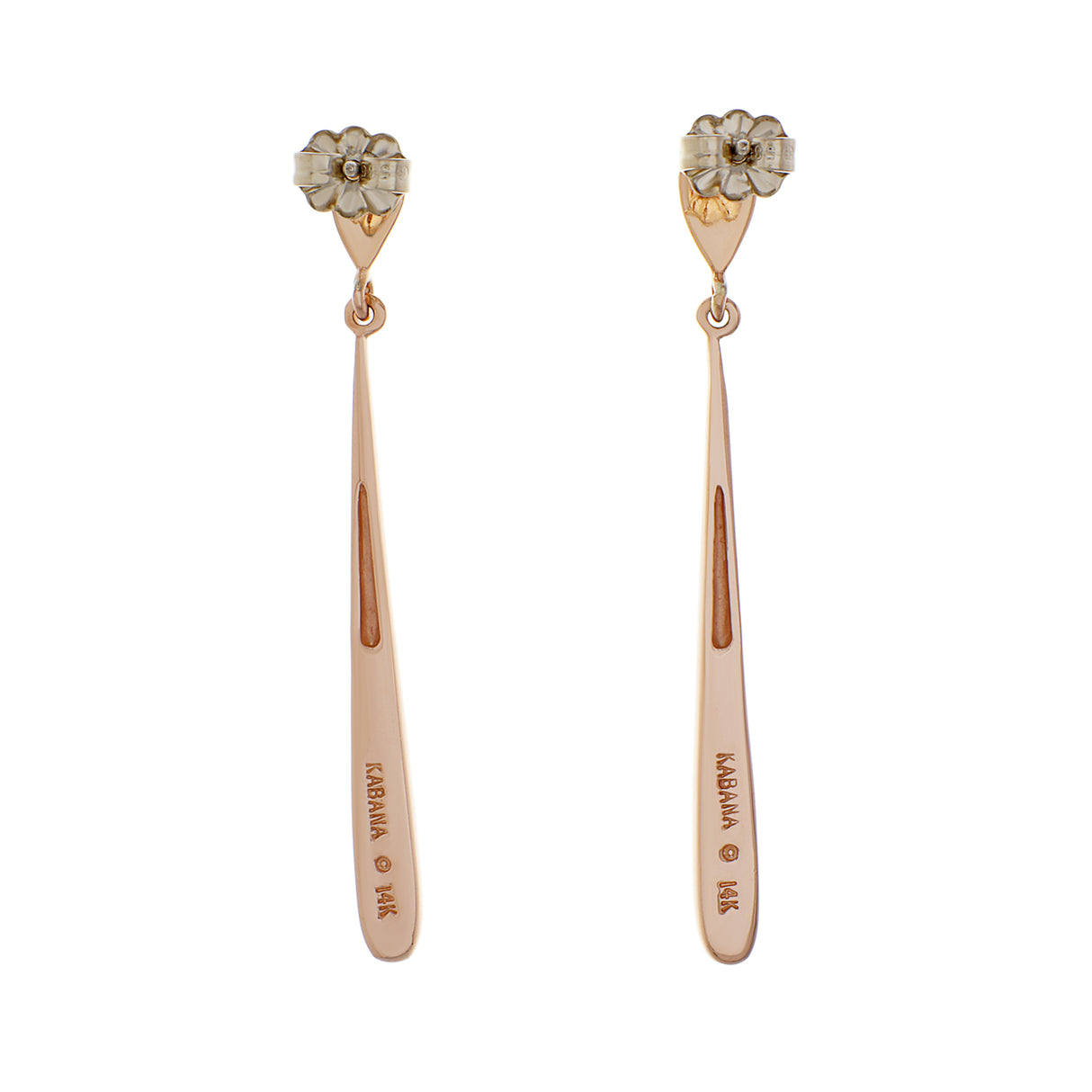 14K Rose Gold Mother of Pearl Drop Earrings Fine Jewellery Modaselle