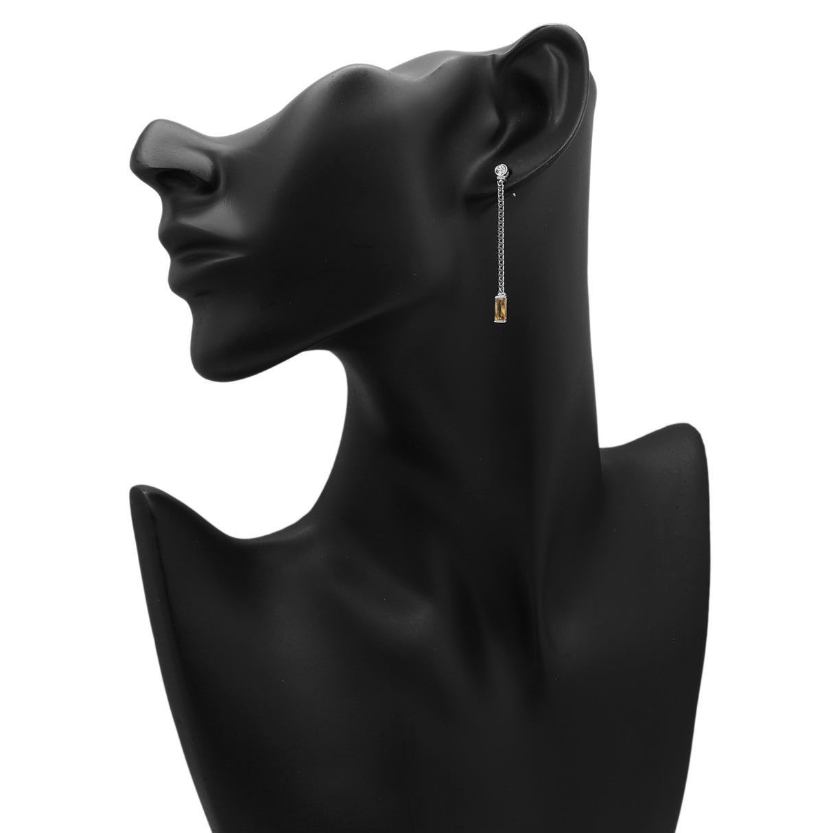 18K White Gold Di Modolo Diamond Citrine Drop Earrings Fine Jewellery Modaselle