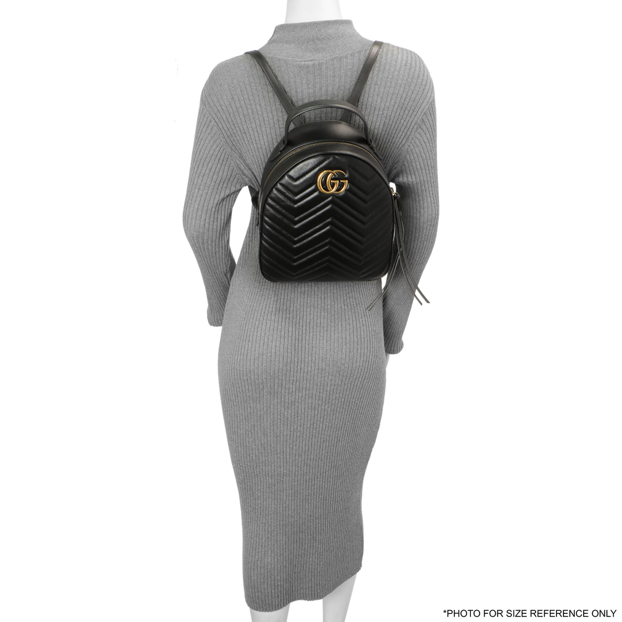 Gucci Black Calfskin Matelasse GG Marmont Backpack Handbags Gucci