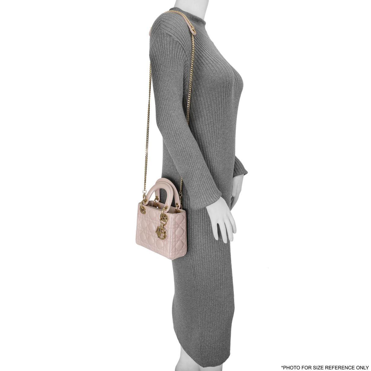 Christian Dior Lotus Metallic Lambskin Cannage Mini Lady Dior Handbags Christian Dior