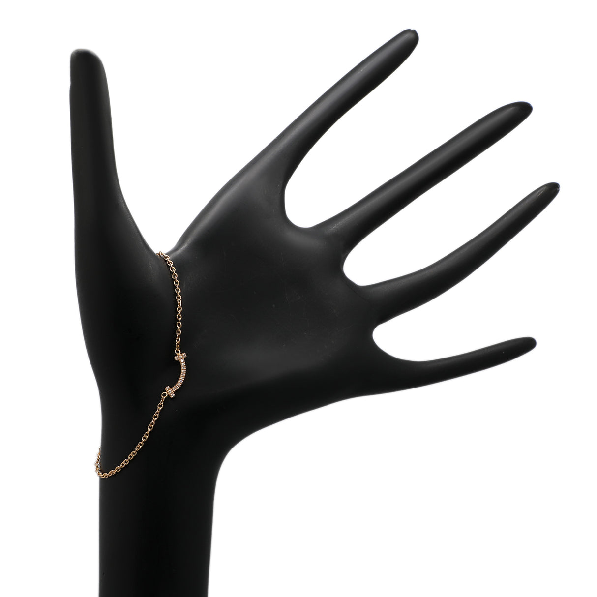 Tiffany & Co. 18K Rose Gold Diamond T Smile Bracelet Designer Jewellery Modaselle