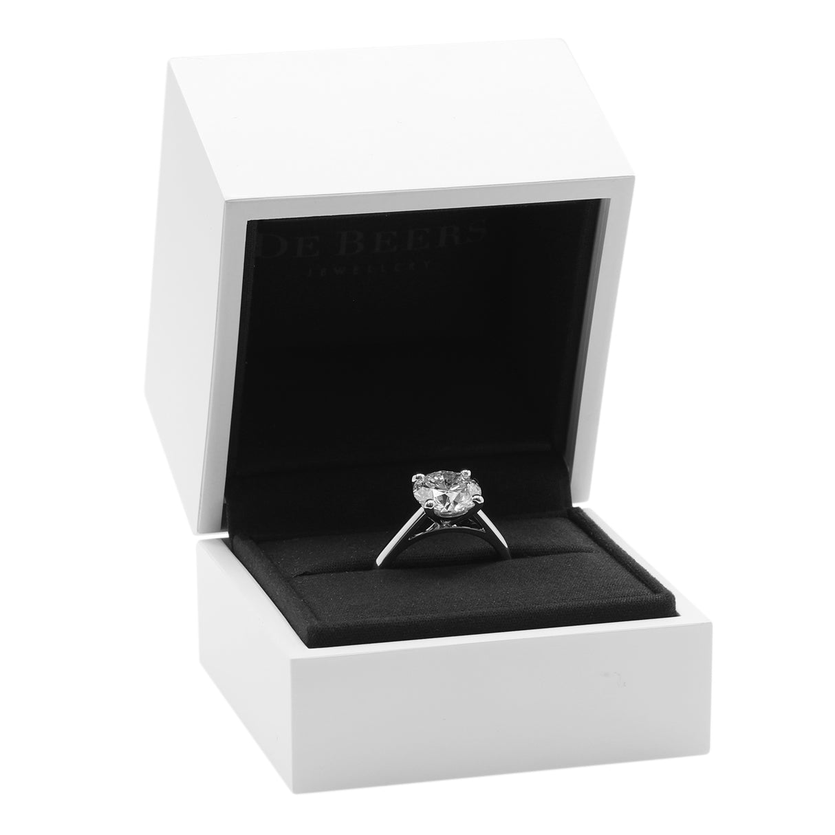 De Beers 2.15ct GIA Platinum Classic Round Brilliant Diamond Ring Designer Jewellery De Beers