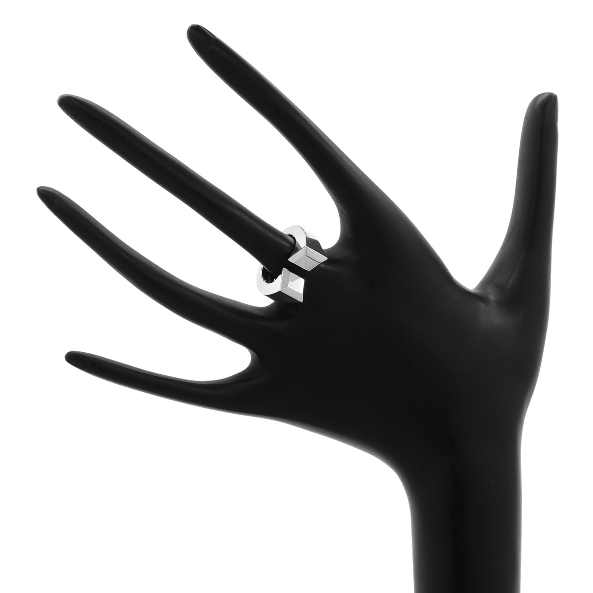 Hermes Sterling Silver Large Clou de Forge Ring Designer Jewellery Hermes