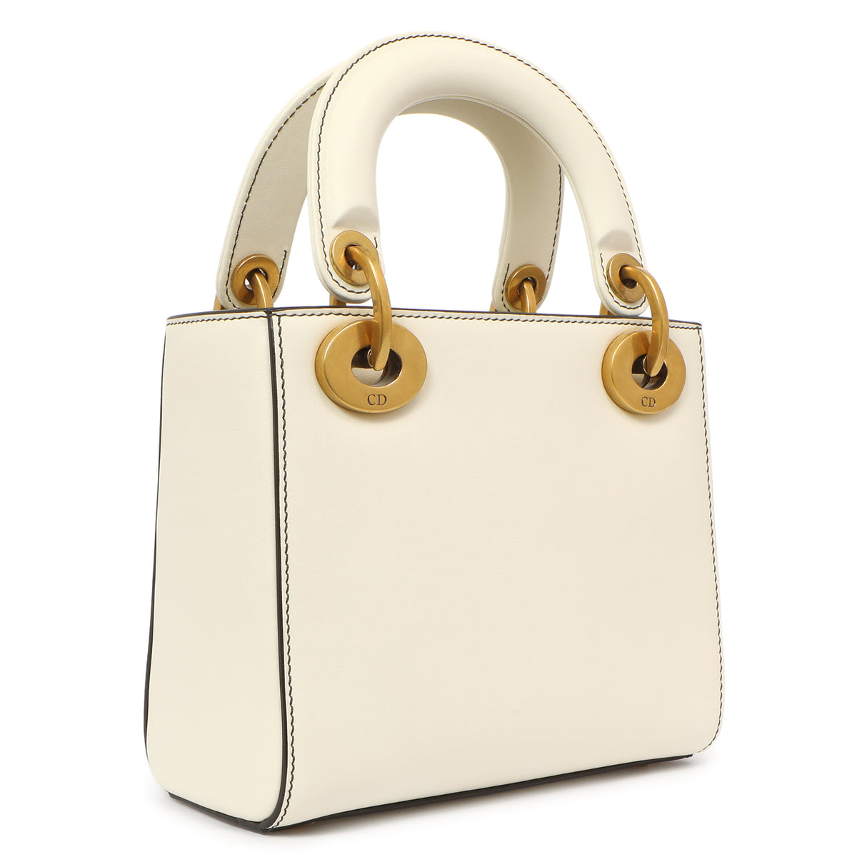 Christian Dior White Calfskin Niki De Saint Phalle Mini Supple Lady Dior Handbags Christian Dior