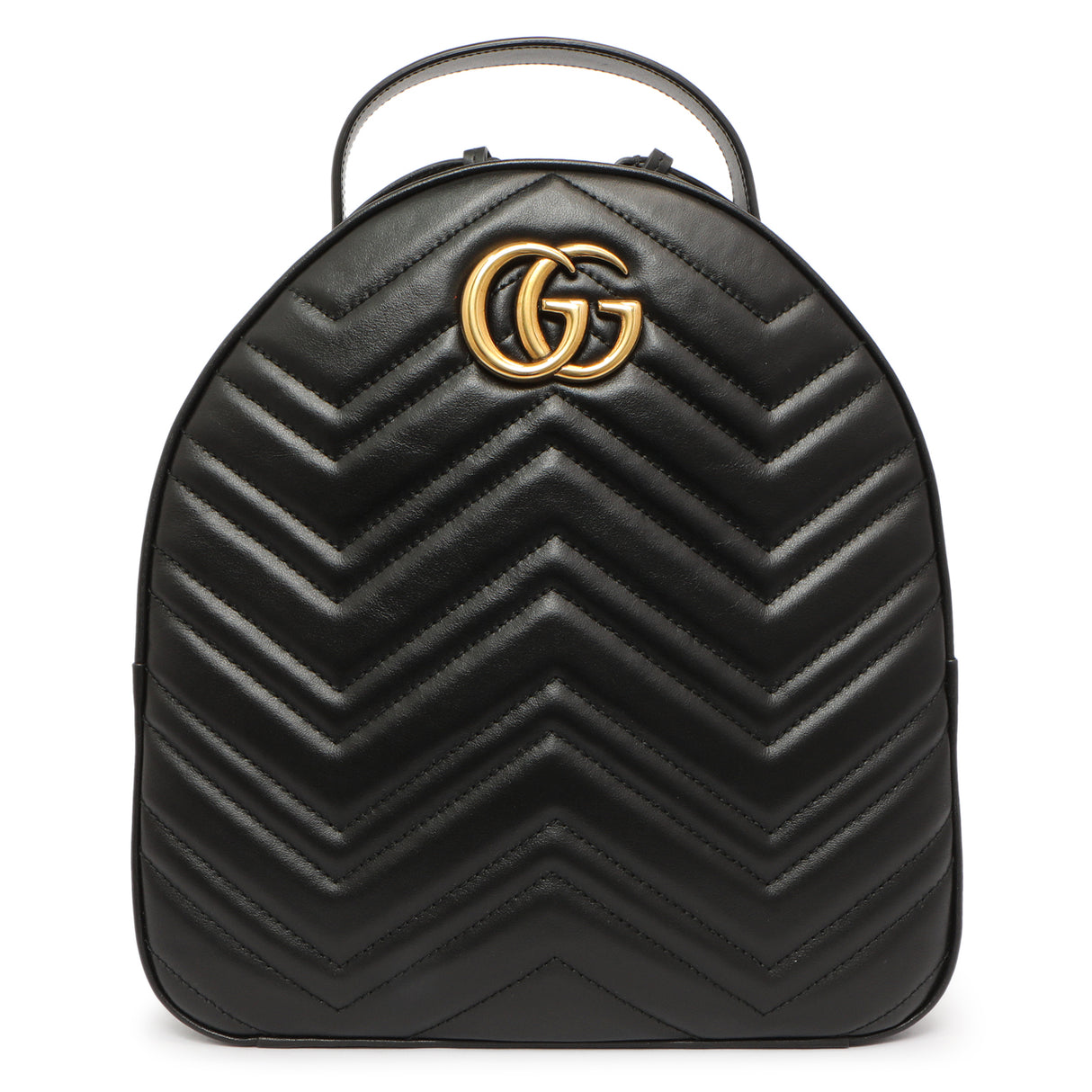 Gucci Black Calfskin Matelasse GG Marmont Backpack Handbags Gucci