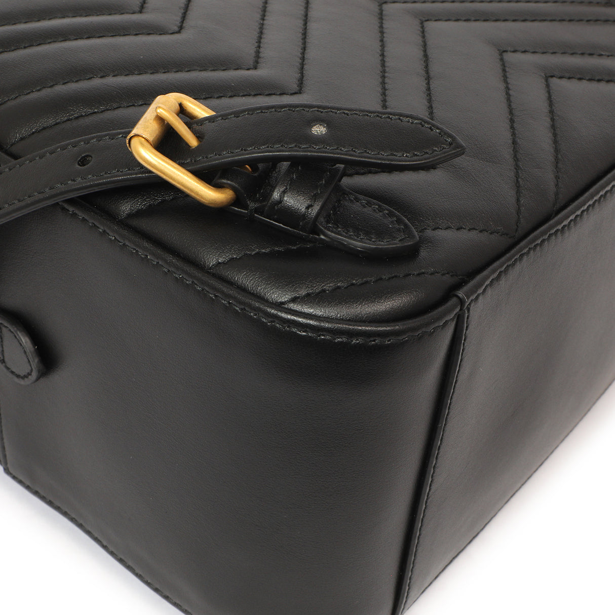 Gucci Black Calfskin Matelasse GG Marmont Backpack Handbags Gucci