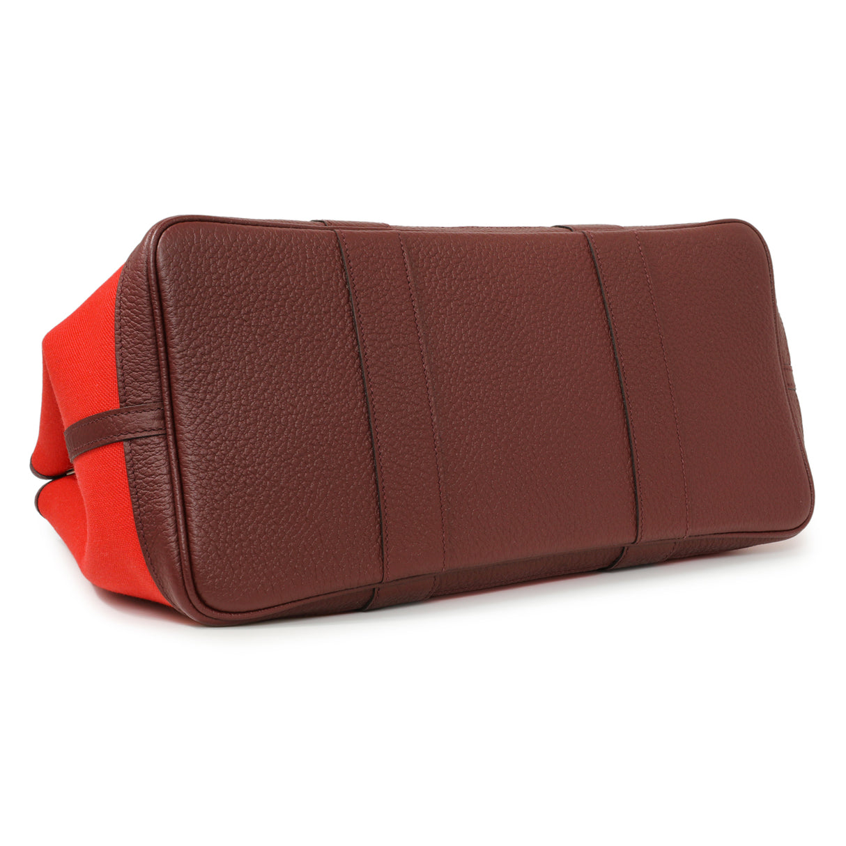 Hermes Red Burgundy Toile Negonda Garden Party 36 Handbags Hermes