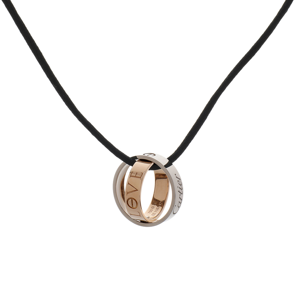 Cartier 18K White/Rose Gold Secret Love Ring Designer Jewellery Cartier