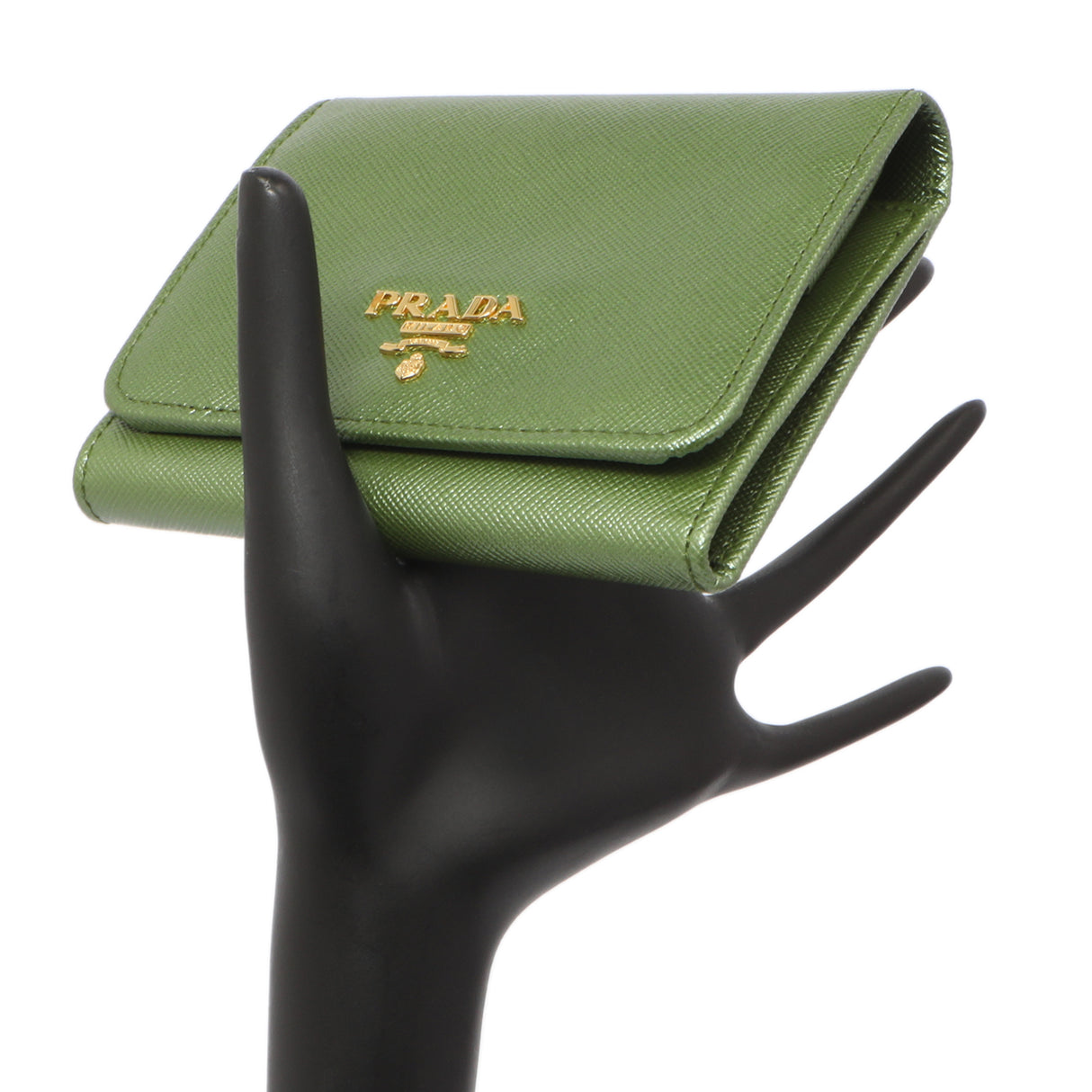Prada Saffiano Tri-Fold Compact Wallet Accessories Prada