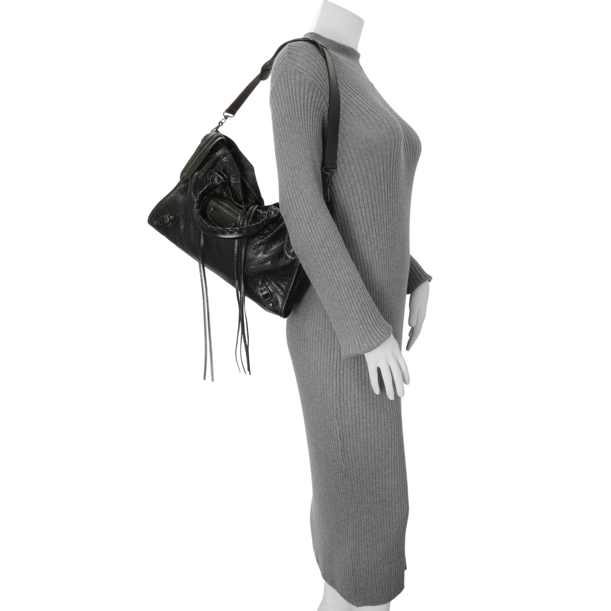 Balenciaga Black Agneau Classic Hardware City Handbags Balenciaga