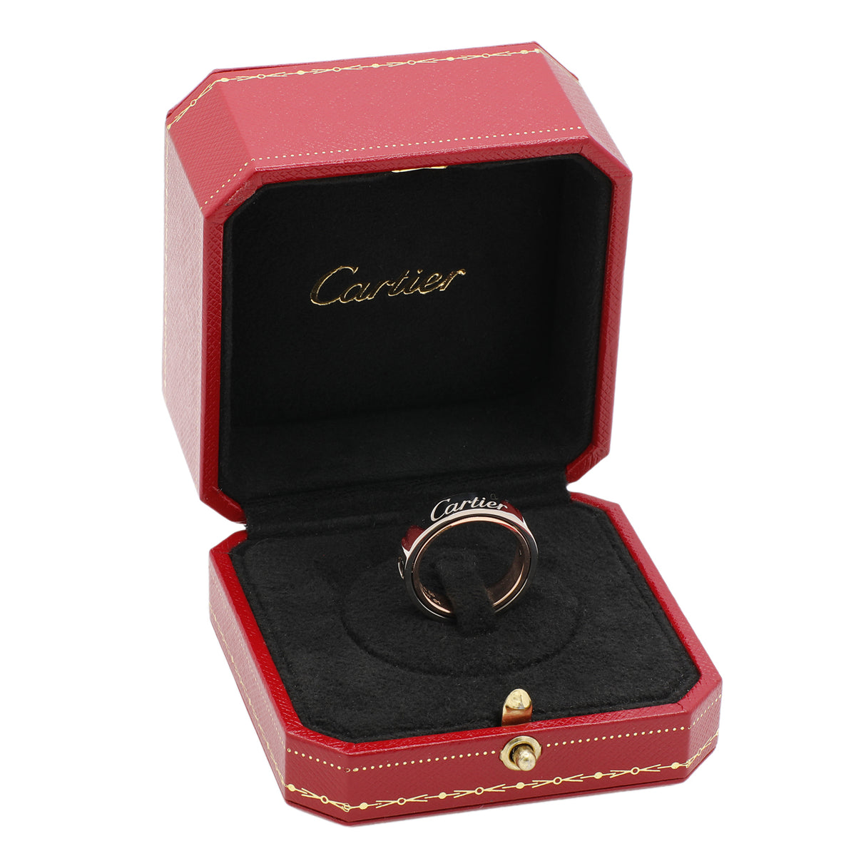Cartier 18K White/Rose Gold Secret Love Ring Designer Jewellery Cartier