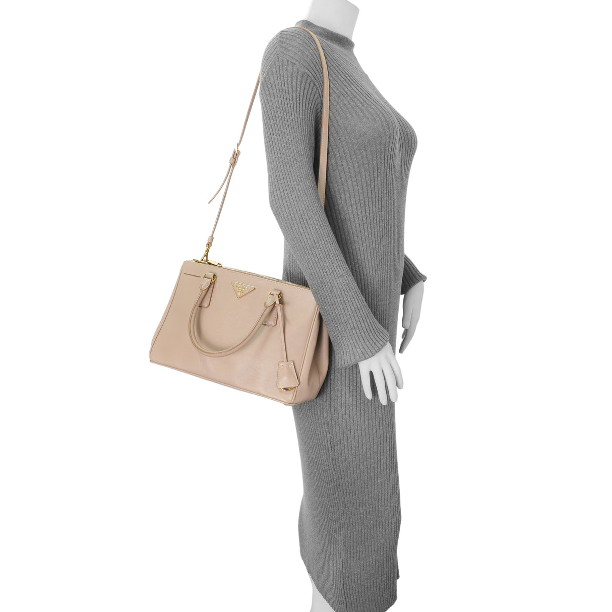 Prada Cammeo Saffiano Medium Galleria Double Zip Tote Handbags Prada