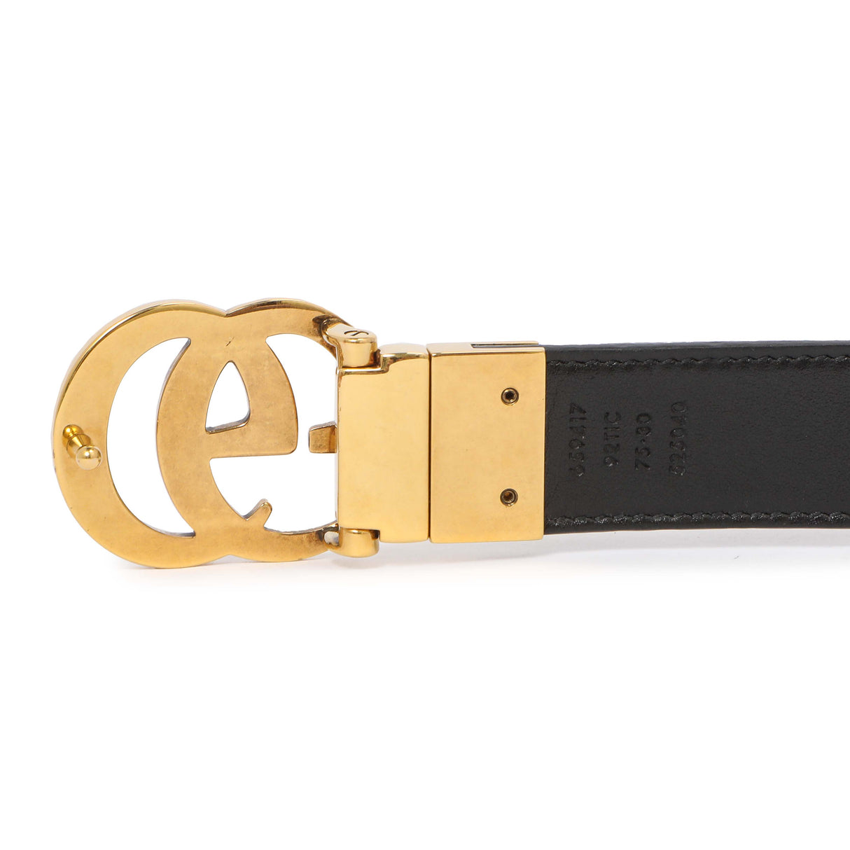 Gucci GG Supreme Monogram Plutone Calfskin Double G Reversible 30mm Belt Gucci