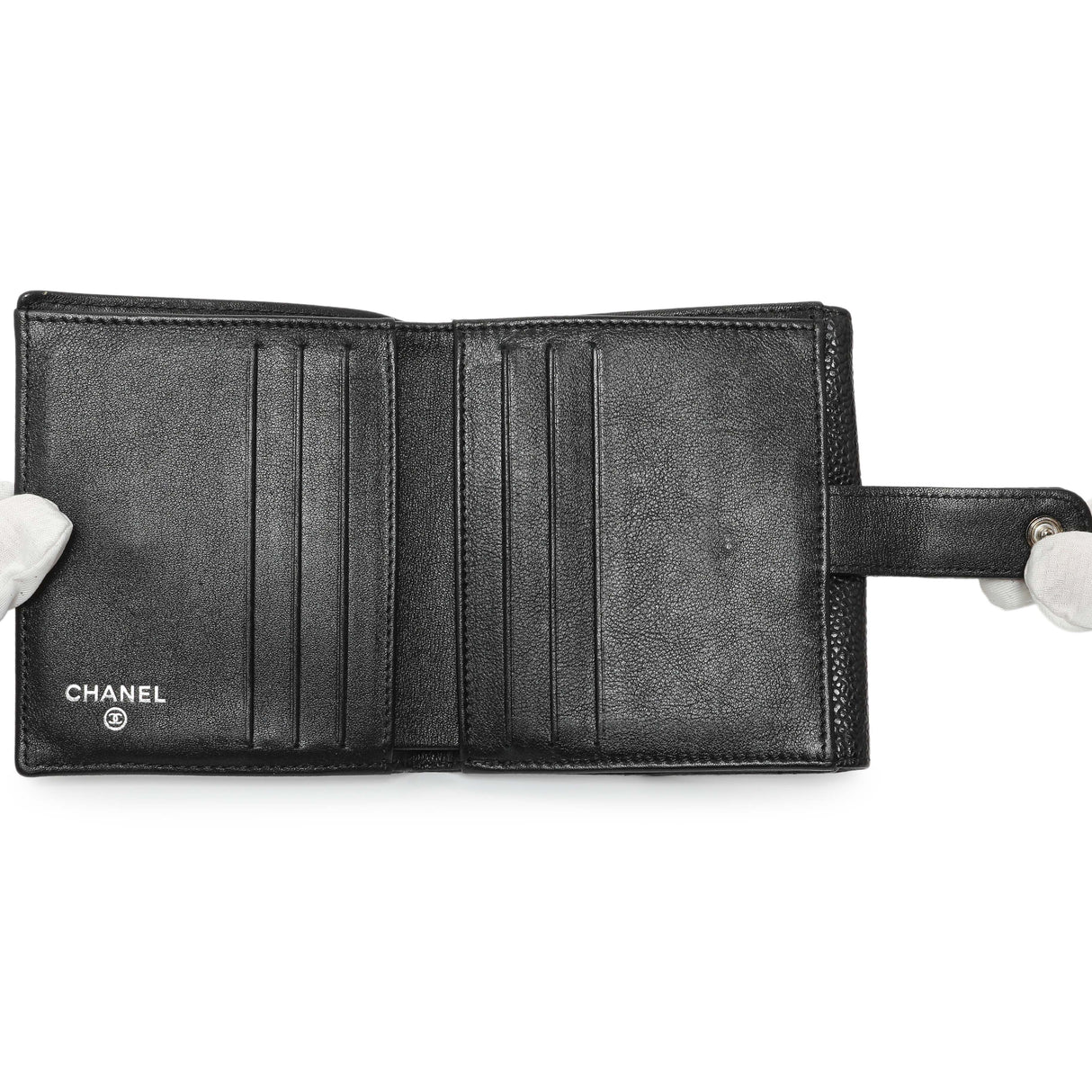 Chanel Black Caviar Timeless CC Compact Wallet Accessories Chanel