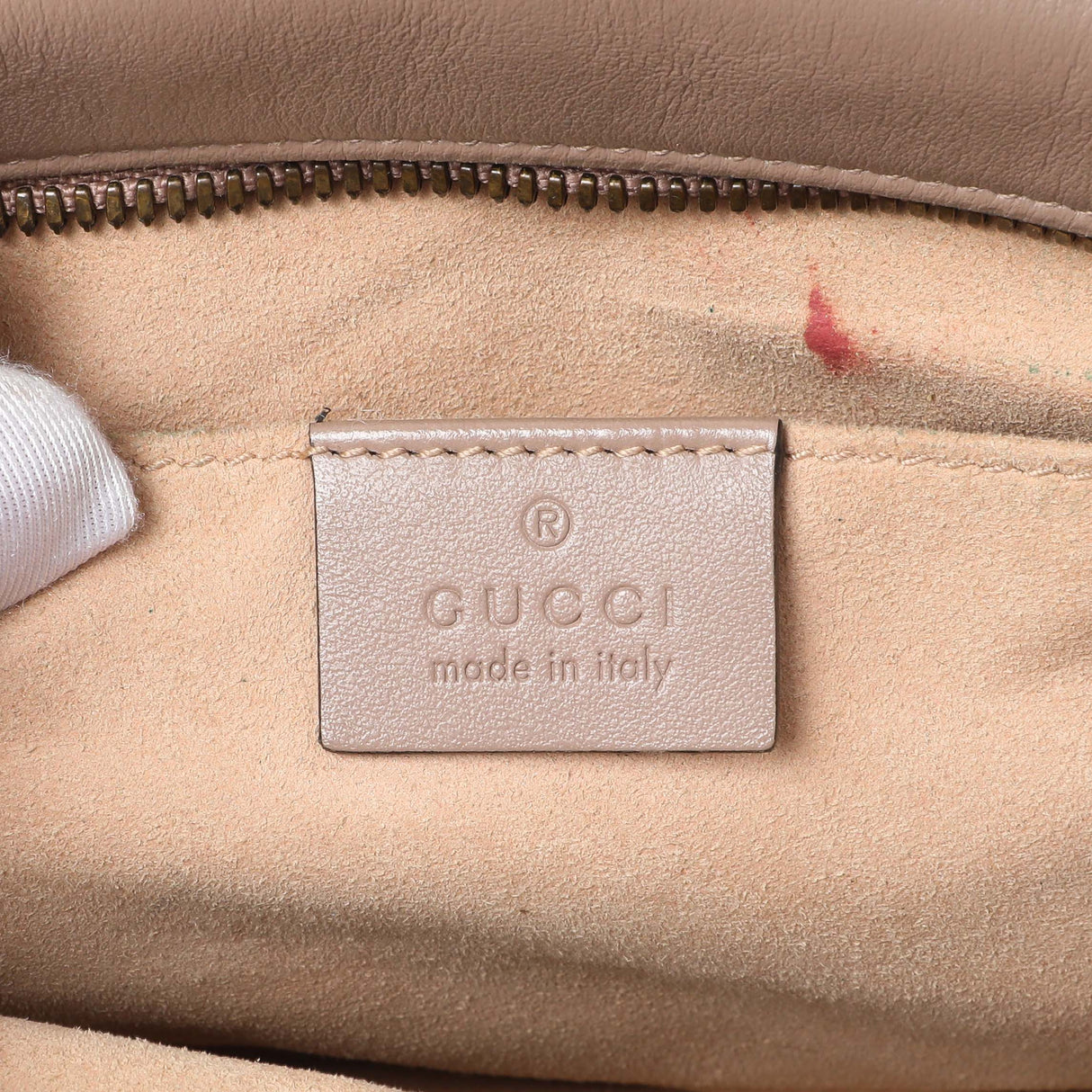 Gucci Porcelain Rose Calfskin Matelasse Small GG Marmont Chain Shoulder Bag