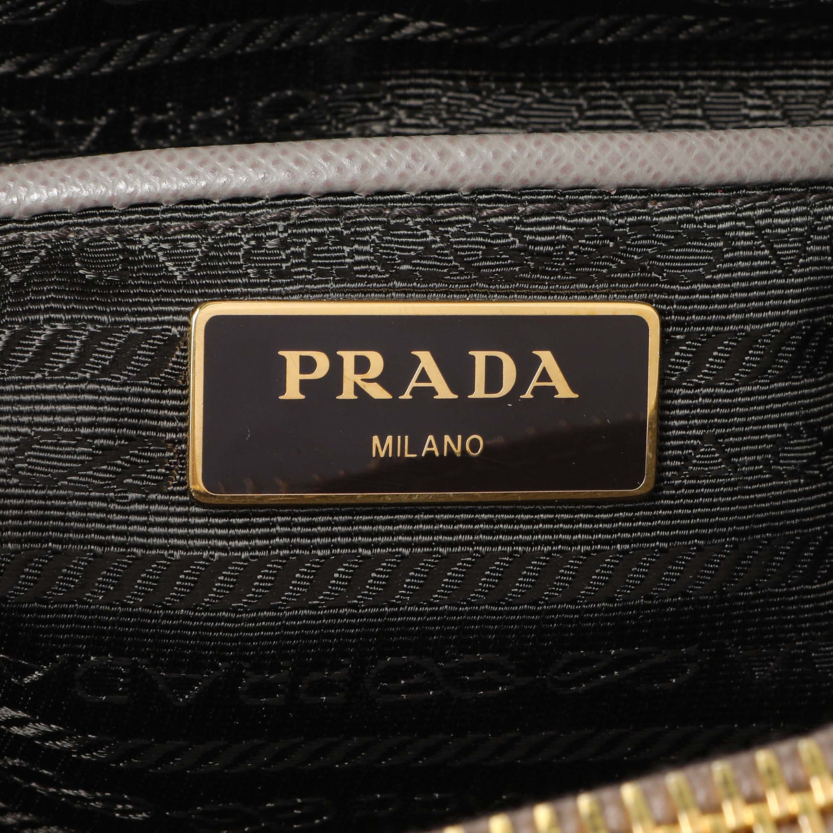 Prada Taupe Saffiano Lux Parabole Tote