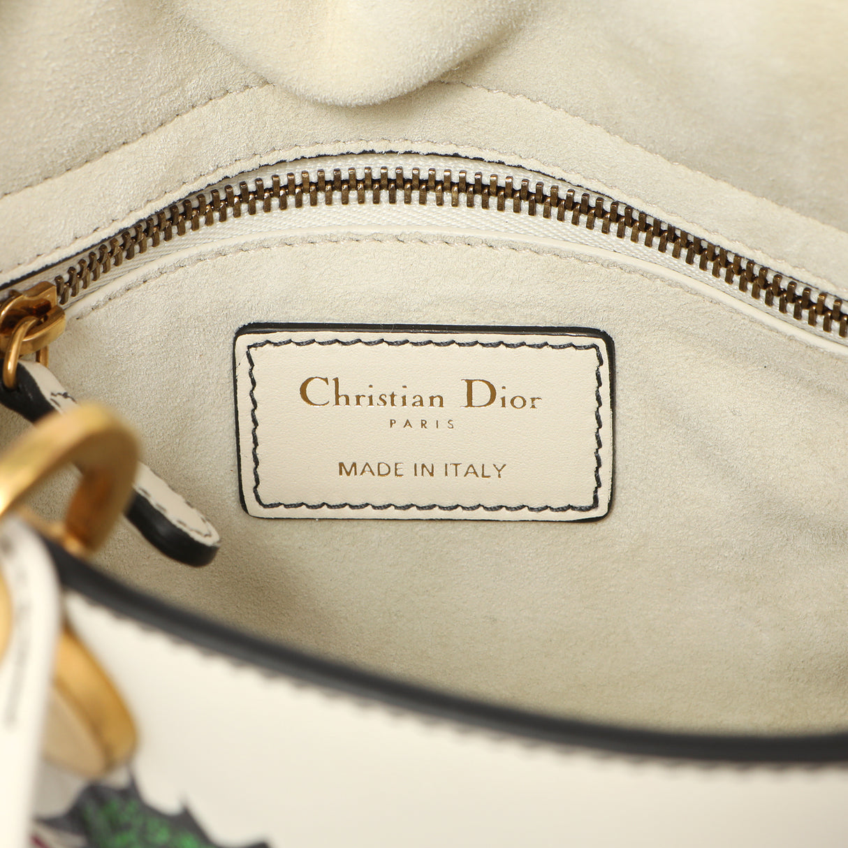 Christian Dior White Calfskin Niki De Saint Phalle Mini Supple Lady Dior Handbags Christian Dior
